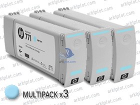 HP Nº771C cian claro multipack 3x775ml.