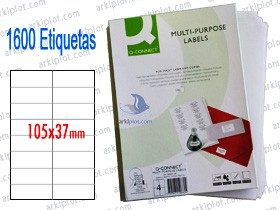 Etiquetas adhesivas Arquicopy 105x37mm (1600 etiquetas) - Esquinas rectas
