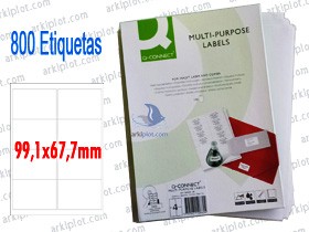 Etiquetas adhesivas Arquicopy 99,1x67,7mm  (800 etiquetas) - Esquinas redondeadas