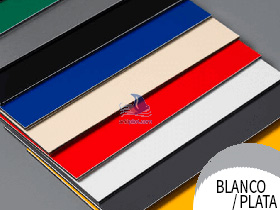 Panel GT 3mm Blanco/Plata 150x305cm - 0,21mm