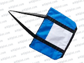 Bolsa de loneta reforzada sublimable - área sublimable 17x21cm - Azul